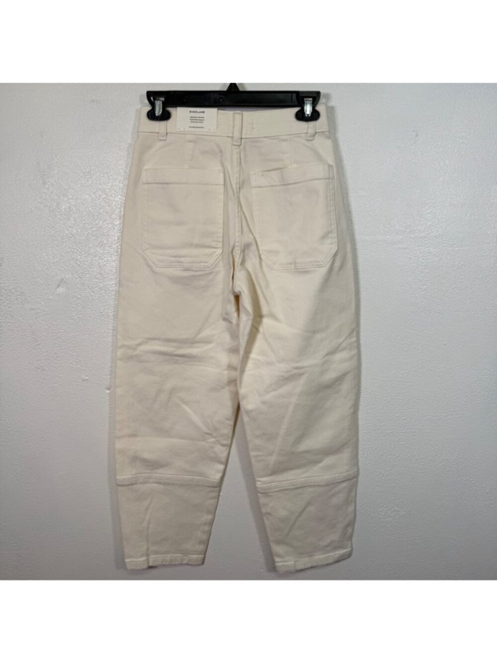 Everlane Women's Bone Organic Cotton Barrel Utility Pants Size 00 Ankle Relaxed - Picture 15 of 16